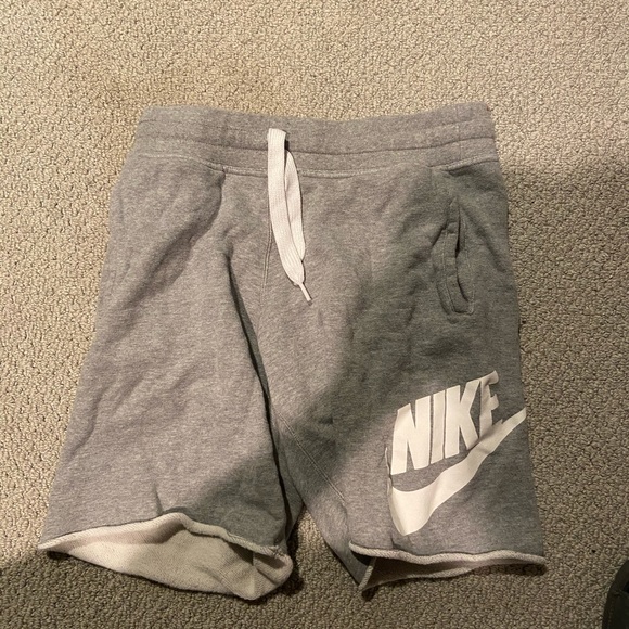 grey nike cotton shorts